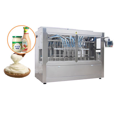 Otomatik 250ml 500ml Cam Şişe Kavanoz Kreması Peynir Sos Doldurma Makinesi Isıtma ve Mxing