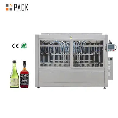İçki Şişeleme için PLC Kontrollü ve Çok Başlıklı Tam Otomatik Alkol Dolum Makinesi