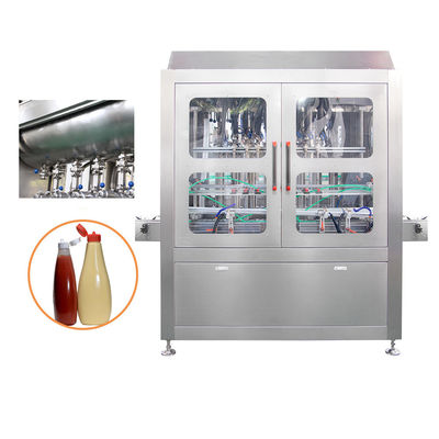 Otomatik Servo Motor Gıda Sınıfı Cam Şişe Kavanoz 25g-500g Hummus Doldurma Makinesi