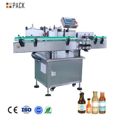 Npack Otomatik Sıvı/Sous/Yağ/Kama etiketleme makinesi yuvarlak şişe içecekler için kutular kavanozlar