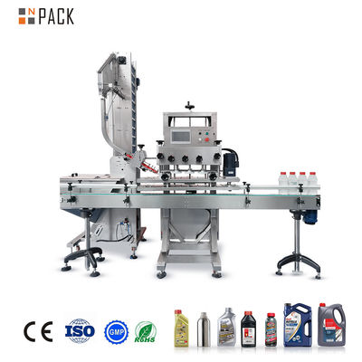 Npack Full Auto 1000-5000ml şişe kapağı montaj makinesi 6 doğrusal tekerlek ve çevrimiçi talimat ile
