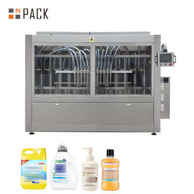 PLC Kontrollü Otomatik 100ml-5000ml Pistonlu Pompa Kimyasal Şişe Dolum Makinesi